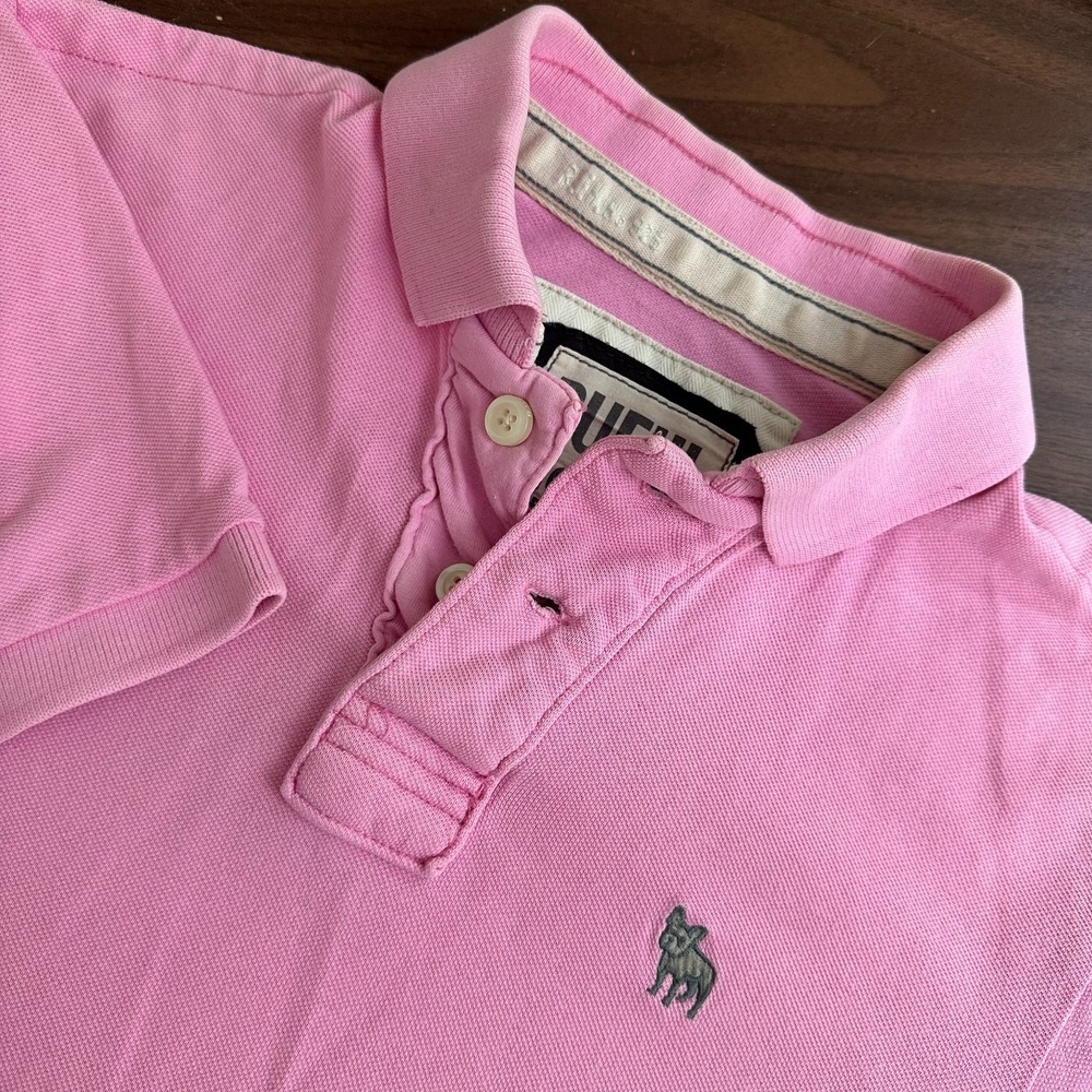 Ruehl No.925 Polo Shirt Pink Logo Pique Knit Cotton Performance Golf Mens Large